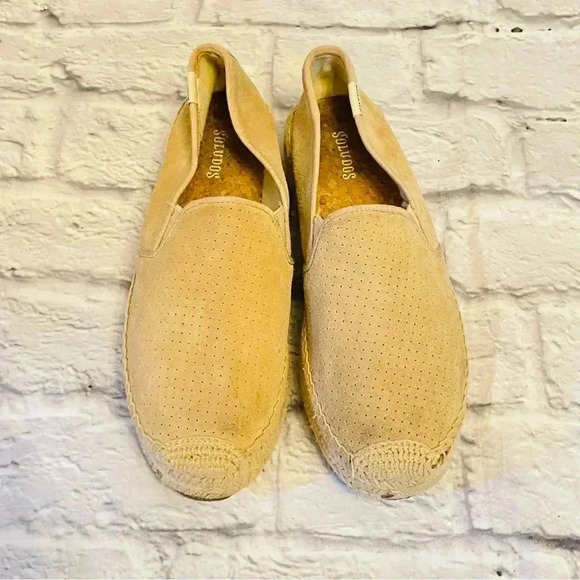 Soludos Suede Platform Espadrilles Smoking Slipper Size 7.5 - Picture 2 of 9